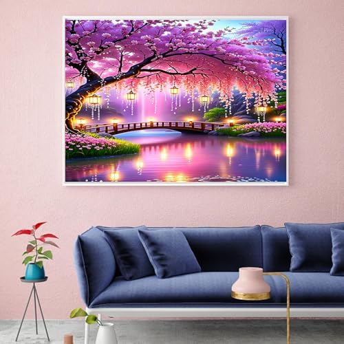 VeGuude Diamond Art Kits for Adults, Full Drill Diamond Art Flowers Kits for Beginners, DIY Full Rhinestone 5D Diamond dots (Gemstone Craft), Home Wall Decoration (12x16 inch)