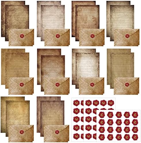 TaoBary 160 Pcs Vintage Antique Stationery Paper and Envelopes Set