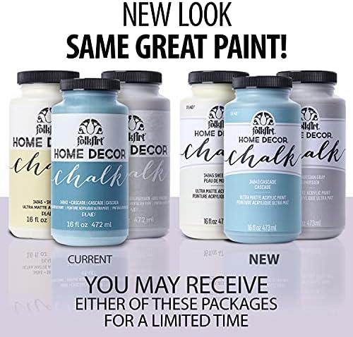 FolkArt 38730 Home Decor Chalk Furniture & Craft Paint in Assorted Colors, 16 ounce, Parisian Grey