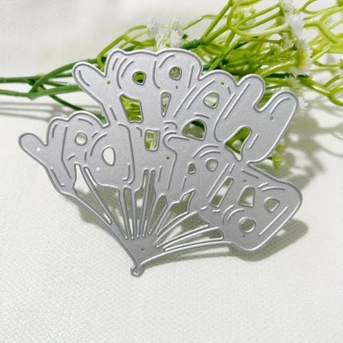 Lapoo Words Cutting Die for Scrapbooking - Durable, Cut Stencils for DIY Scrapbook Photo Album Decorative Paper Card, Card Making Supplies Party Wedding Decorations (Happy Birthday 3.7 x 3.1 in)