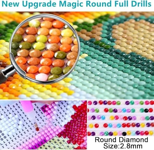 WCHUIMM Diamond Painting Kits for Adults Rustic Deer, 5D Wildlife Deer Diamond Art Kits, Round Full Drill Dot Painting You & Me We Got This DIY Gem Crafts Home Wall Decor Gift 16x12 Inch