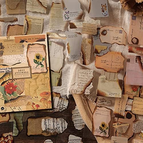 Junk Journal Stickers for Scrapbooking, 120Pcs Retro Flower Butterfly Nature Poem Stamp Letter Decorative Stickers for Scrapbook, DIY Crafts Album Phone Cases Laptops Calendars Notebook (Poem)