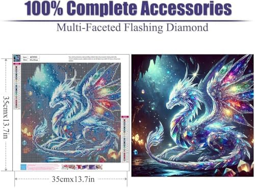 Lophomie Diamond Art Kits for Adults, 5D Diamond Painting Kits 14x14 in