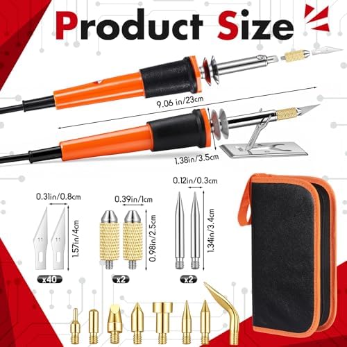 Honoson 42 Pcs Electric Hot Knife Cutter for Carving Craft Project, Orange