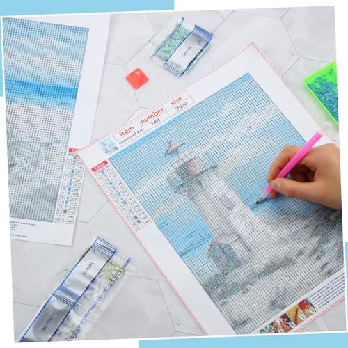 Yeaqee 4Pcs Diamond Art Kits for Adult Gem Painting Kit, Beach