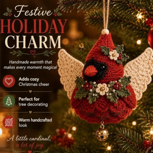 JMHKKUJ Animal Angel Crochet Ornament DIY Kit, DIY Yarn Hanging