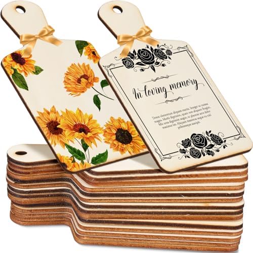 Suzile 36 Pcs Mini Wooden Cutting Board 5.1"x2.8" Unfinished Small Boards