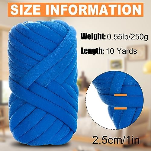 JeogYong Chunky Yarn for Hand Knitting, 0.55lb/10 Yards Arm Knitting Bulky Giant Tubular Yarn for Bags, Baskets, Pillows, Pet Nests, DIY Crafts (Light Pink)