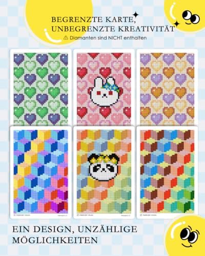 forever young 24 Designs Round Blank Diamond Freestyle Cards (No Drills)