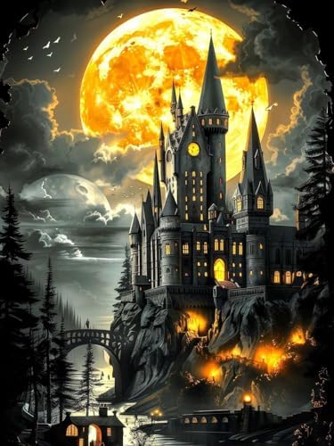 Diamond Art Kits for Adults, Castle Diamond Painting Kits 12x16 Inch