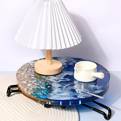 RESINWORLD 10" Round x 2" Deep Large Tray Mold, Shiny Silicone Tray Board Table Clock Mold for Epoxy Resin Casting, Floral Preservation Bouquet Resin Mold