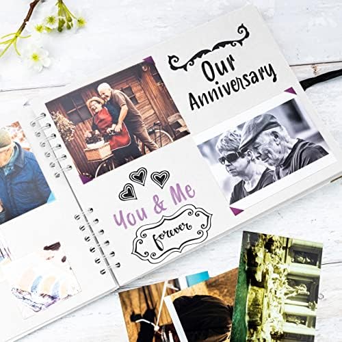 Scrapbook Album, 50 Pages, 11 x 8.5 Inch, White Photo Album, Scrap Book | Hardcover with Thick 200 GSM Kraft Paper, Ideal for Your Scrapbooking Albums, Art & Craft Projects (White, 11 x 8.5 Inch)