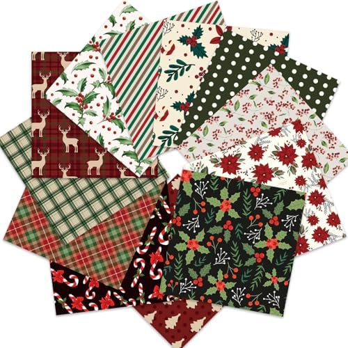 Vintage Christmas Scrapbook Paper Christmas Patterned Paper 12×12 - 24 Sheets Double-Sided Red Green Decorative Craft Journaling Papers for Holiday Cardmaking DIY Origami Craft Papers
