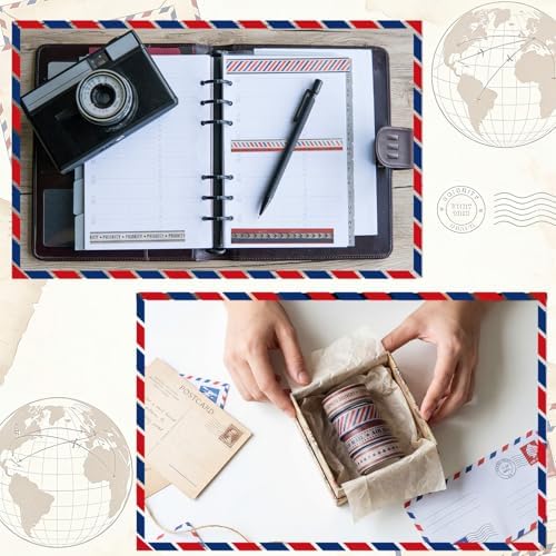 24 Rolls Airmail Postal Washi Tape Vintage Air Mail Gifts Bulk