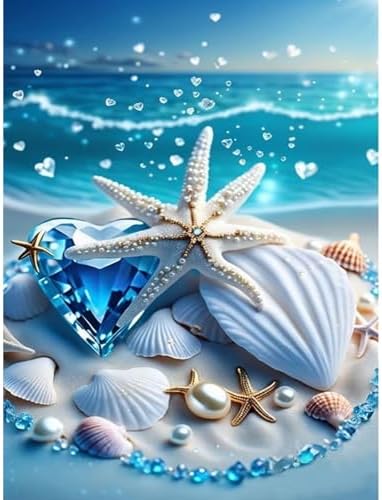 Diamond Art Kits for Adults & Beginners, Seashell Diamond Painting Kit