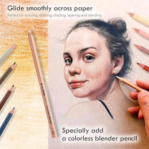 KALOUR PDAS 36 Skin Tones Colored Pencils Portrait Set Oil Based Pre-sharpened Drawing Pencils for Beginner Adult Artist Coloring Book Drawing Sketching Art Project, With Light Fast Ratings