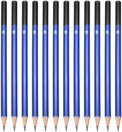 PATIKIL 2B Drawing Pencils for Sketching, 12PCS Sketch Pencils for Drawing Art Pencils Graphite Wood Pre-sharpened for Drawing Sketching Artists, 2B Pencils