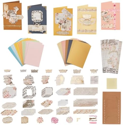 AHANDMAKER DIY Envelope & Card Making Kits for Adults, Handmade Greeting Card Sets Make Your Own Card Crafts for Teacher Appreciation Festival Mother's Day Christmas Birthday Classroom Exchange Gift