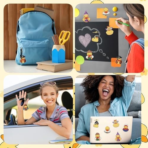 Bulerrylulu 9 Pcs Duck Diamond Painting Magnets Kits Fridge Magnet Stickers Diamond Art Painting Keychains Gem Painting kit for Beginners Adults DIY Art Craft Gifts Home Decors