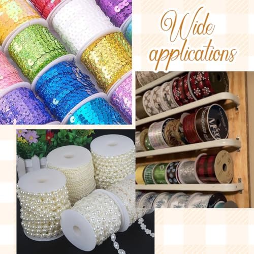 SUNNYCLUE 15Pcs 68 x 74mm Empty Plastic Spool Long Spools White Weaving Tread Chain Tape Wire Holder Organizer String Bulk for Crafts Cross Stitch Crochet Supplies Embroidery Needle Yarn Women Adults