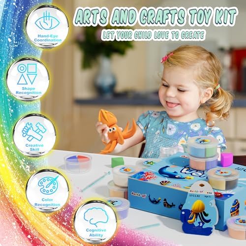 Aestd-ST Air Dry Clay Kit - Ocean Theme, Modeling Clay for Kids