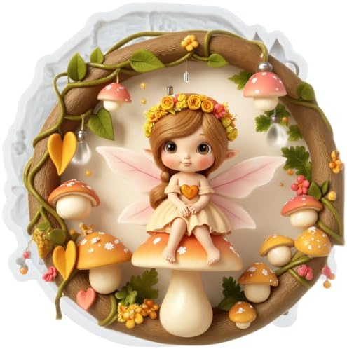 Flower Fairy Polymer Clay Molds Elf Girl Garland Silicone Mold