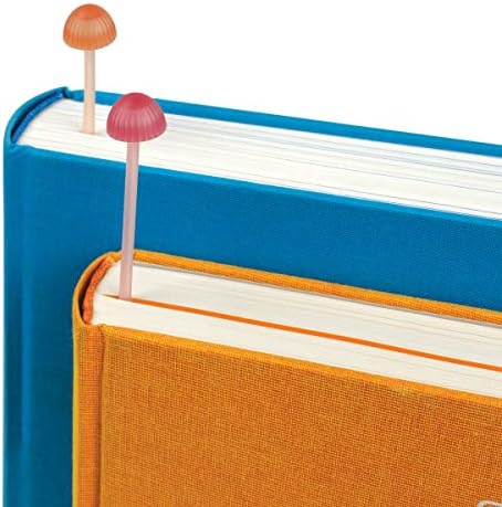 Genuine Fred Magic Sprout, Mini-Mushroom Bookmarks - Set of 4 - Two Sizes & Colors - Soft, Flexible Silicone - Fun Stocking Stuffer, Gift for Book Lovers, Teachers, Back to School - Cottagecore Decor
