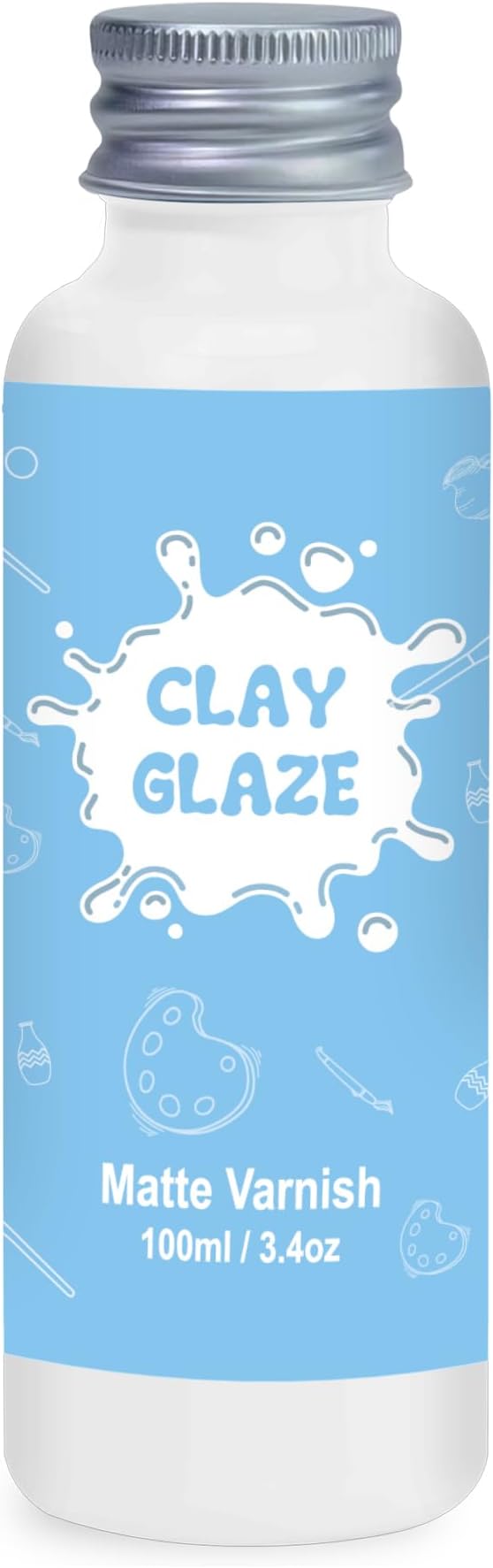100ml Air Dry Clay Glaze, Protect Clay Surfaces,Delivers Matte Glaze Effect | Matte Glaze, Air Dry Clay Varnish, Waterproof, Dustproof, Prevents Clay Scratches & Wear