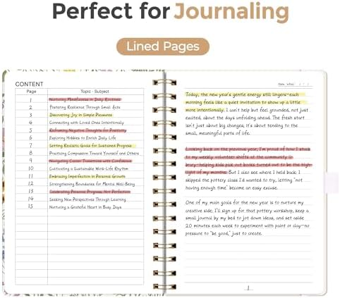 AHGXG Spiral Journal Notebook, 160 Lined Pages, A5 Size (5.7'' x 8.3'')