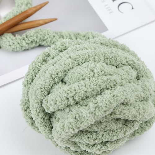 Bulky Chunky Yarn for Hand Knitting Blanket – #10 Jumbo Knitting Yarn, 1 Inch Thick Chenille Jumbo Yarn, No Knots Soft Machine Washable, Super Bulky Yarn 4 Pack for Crochet, Arm Knitting & Crafts