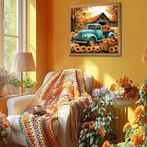 AIBOERL Paint by Numbers Kit for Adults Beginner,Fall Truck, 12X16In