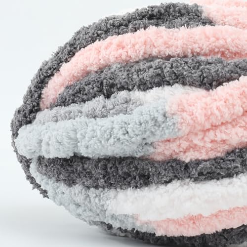 Chunky Yarn for Hand Knitting, No7 Thick Yarn, 250Grams 32Yards, Pack of 4, Perfect for Knitters and Crafters (Kitten)