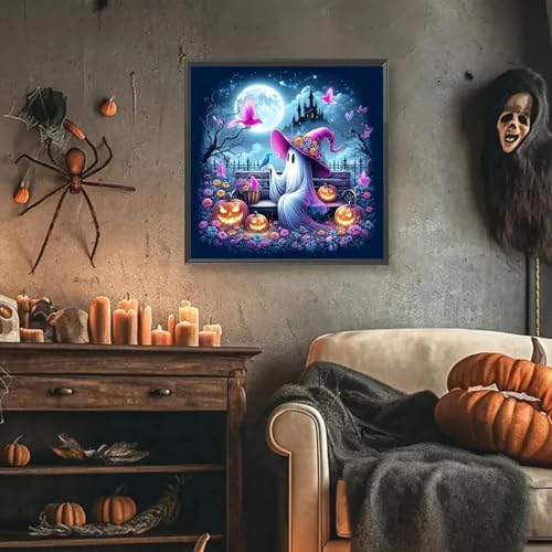 WNPOKN Halloween Ghost Diamond Art Kits for Adults 14 x 14inch