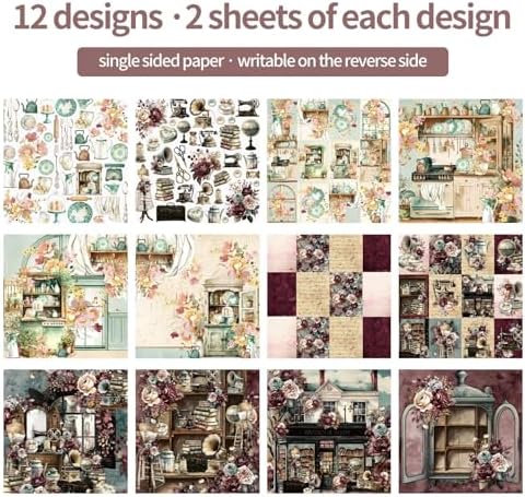 6x6" Scrapbooking Paper Pad Single Sided Decorative Colored Papers