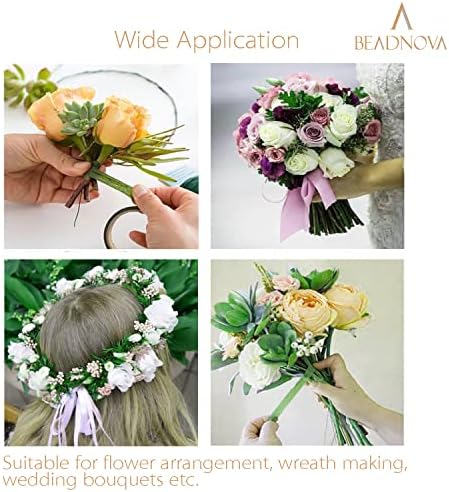 BEADNOVA Floral Tape 1/2inch Flower Tape Dark Green Floral Tape for Bouquets Floral Arranging Stem Wrap Craft (Dark Green, 30yards)