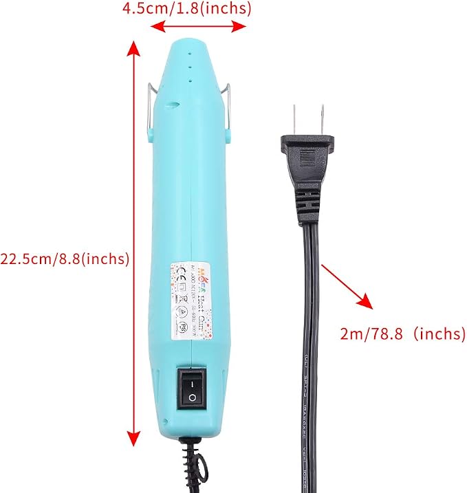 mofa Resin Heat gun,6.6ft Cable 300W Hot Air Gun for Crafting,Acrylic Paint Dryer Multi-Purpose Electric Heating Nozzle (Blue)