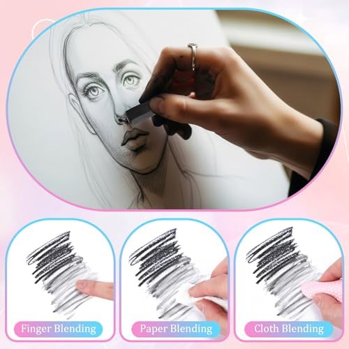 Watersay 24 Pcs Soft Pastel Drawing Chalk Set Square Sketch Chalk Non-toxic Artist Pastel Sticks for Professional Artists and Art Lovers(30 x 8 x 8 mm,Black,White)