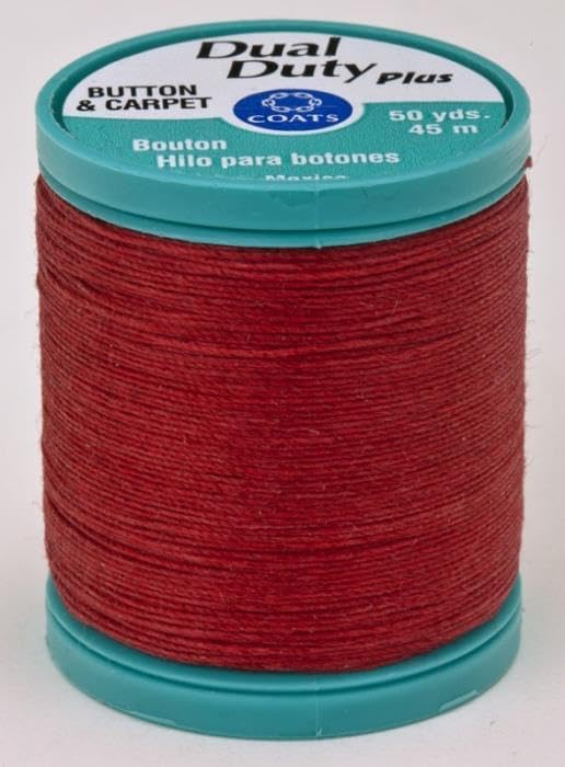 Coats & Clark S920 | Dual Duty Plus Button and Craft Thread (2250 - Red)