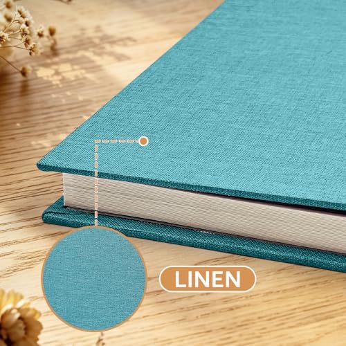 Photo Album Self Adhesive Scrapbook, 13"x12.6" 60 Pages/ 30 Sheets Large Photo Book for 4x6, 8x10 Pictures, DIY Album for Baby Wedding Family Travel Birthday