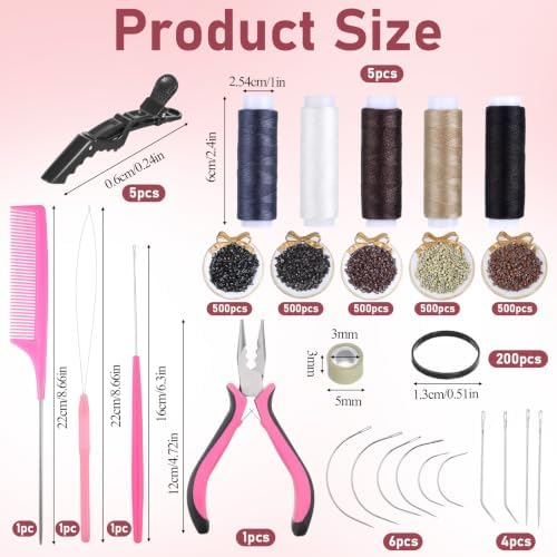 30 Pcs Hair Extension Tools Kit