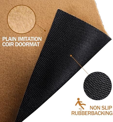 Blank Door Mat for Crafting and Painting, Artificial Coir Doormat Outdoor, Non-Slip Rubber Backing Welcome Mat for Indoor/Outdoor Front Porch Entryway (30x17 Inch)