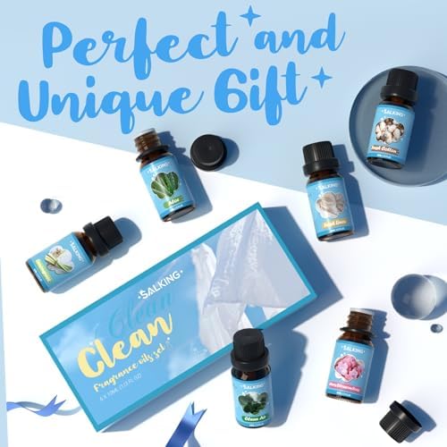 SALKING Clean Fragrance Oils, Premium Essential Oil for Diffuser for Home