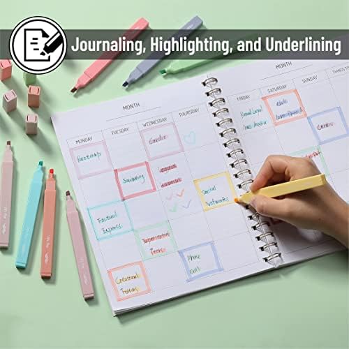 Mr. Pen- Aesthetic Highlighters No Bleed, 8 Pack, Candy Colors | Chisel Tip, Cute Highlighters Assorted Colors for Journaling, Highlighting, Underlining, Fast Dry, Back to School Supplies
