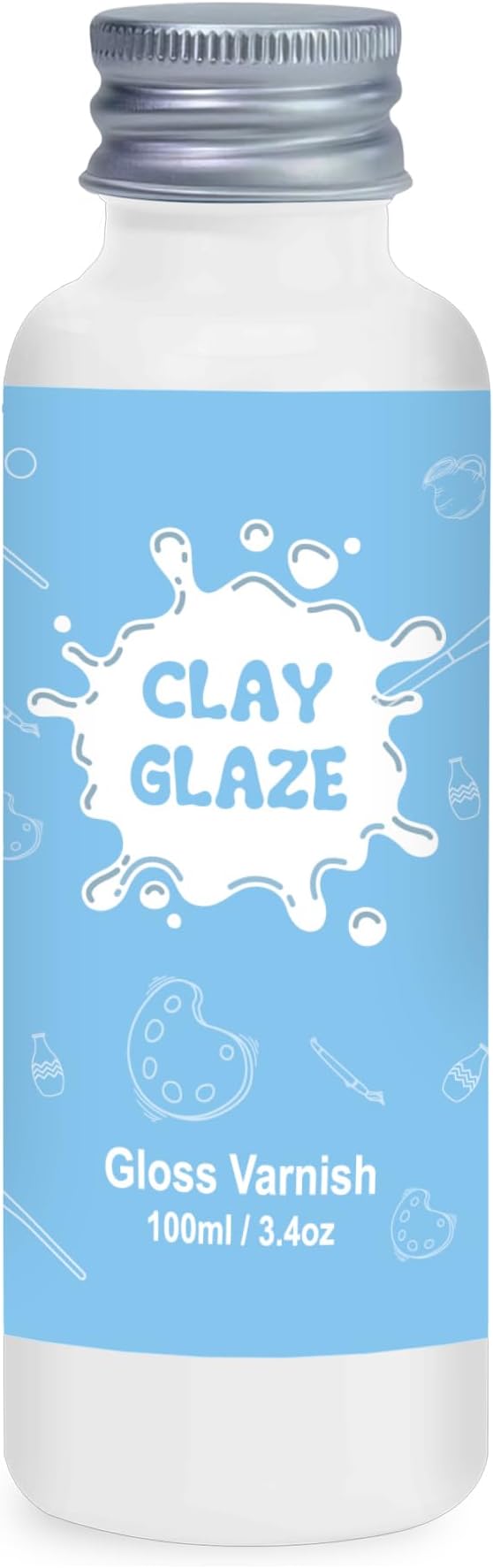 100ml Air Dry Clay Glaze, Protect Clay Surfaces,Delivers Gloss Glaze Effect | Gloss Glaze, Air Dry Clay Varnish, Waterproof, Dustproof, Prevents Clay Scratches & Wear