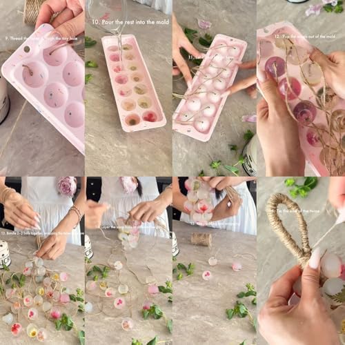 Grape Soaps Mold Dried Pressed Flowers Soap Making Kit Exquisite Mold for Handmade Soap Making Gift (Without Soaps)