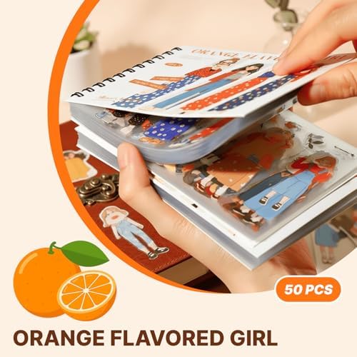 200PCS Anime Girl Stickers for Scrapbook,Cute Anime Gril Shaped Stickers Scrapbooking Supplies for Bullet Journaling,50 Pages