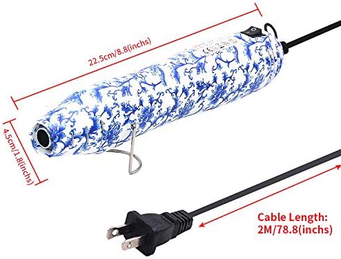 mofa Resin Heat gun,6.6ft Cable 300W Heat Gun for Crafts,Acrylic Paint Dryer Multi-Purpose Electric Heating Nozzle (Chinese Style)