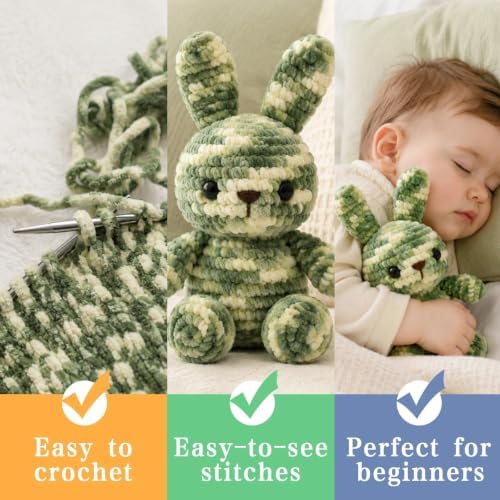 6 Super Bulky Blanket Yarn for Crocheting - Chunky Chenille Variegated Yarn