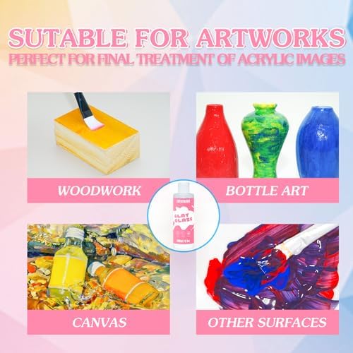 Air Dry Clay Glaze, 120ml Polymer Clay Glaze