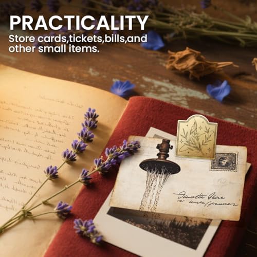 ANATTASOUL Feather & Leaf Travel Journal Clip for DIY Use